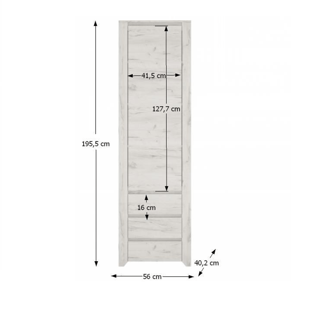 Dulap tip 10, alb craft, ANGEL