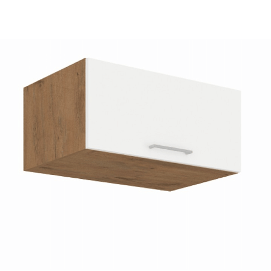 Cabinet superior, stejar Lancelot/alb extra lucios HG, VEGA 80 NAGU-36 1F