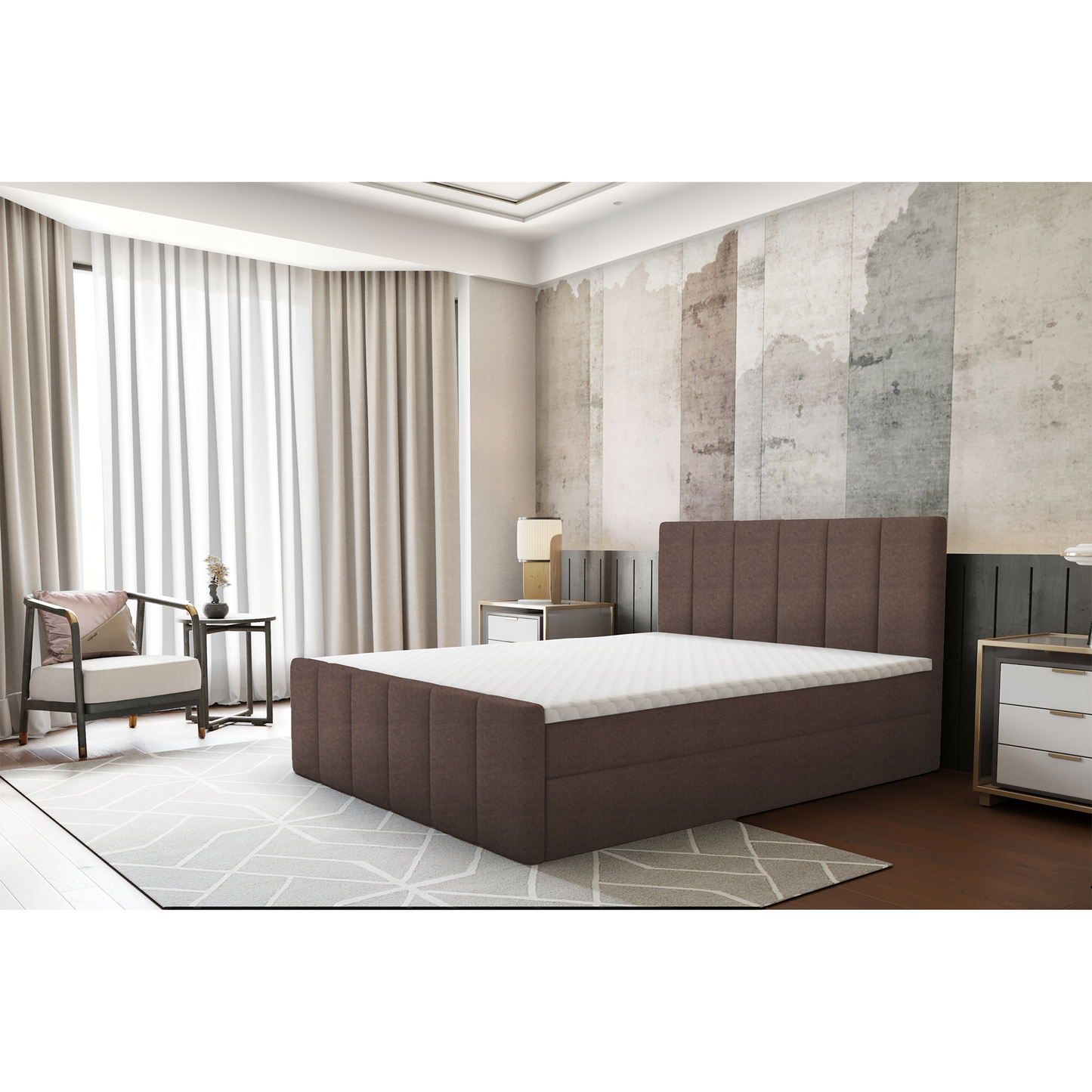 Pat boxspring, 160x200, maro, STAR