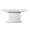 Masă de dining culoare albă HG, 160-200x90 cm, KORINTOS