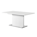 Masă de dining culoare albă HG, 160-200x90 cm, KORINTOS