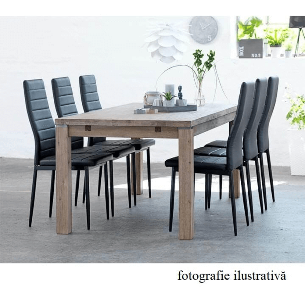 Scaun, piele eco albă/metal alb, COLETA NOVA