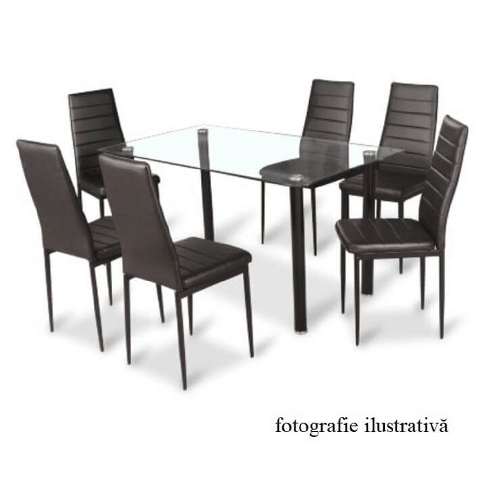 Scaun, piele eco bej/metal gri, COLETA NOVA