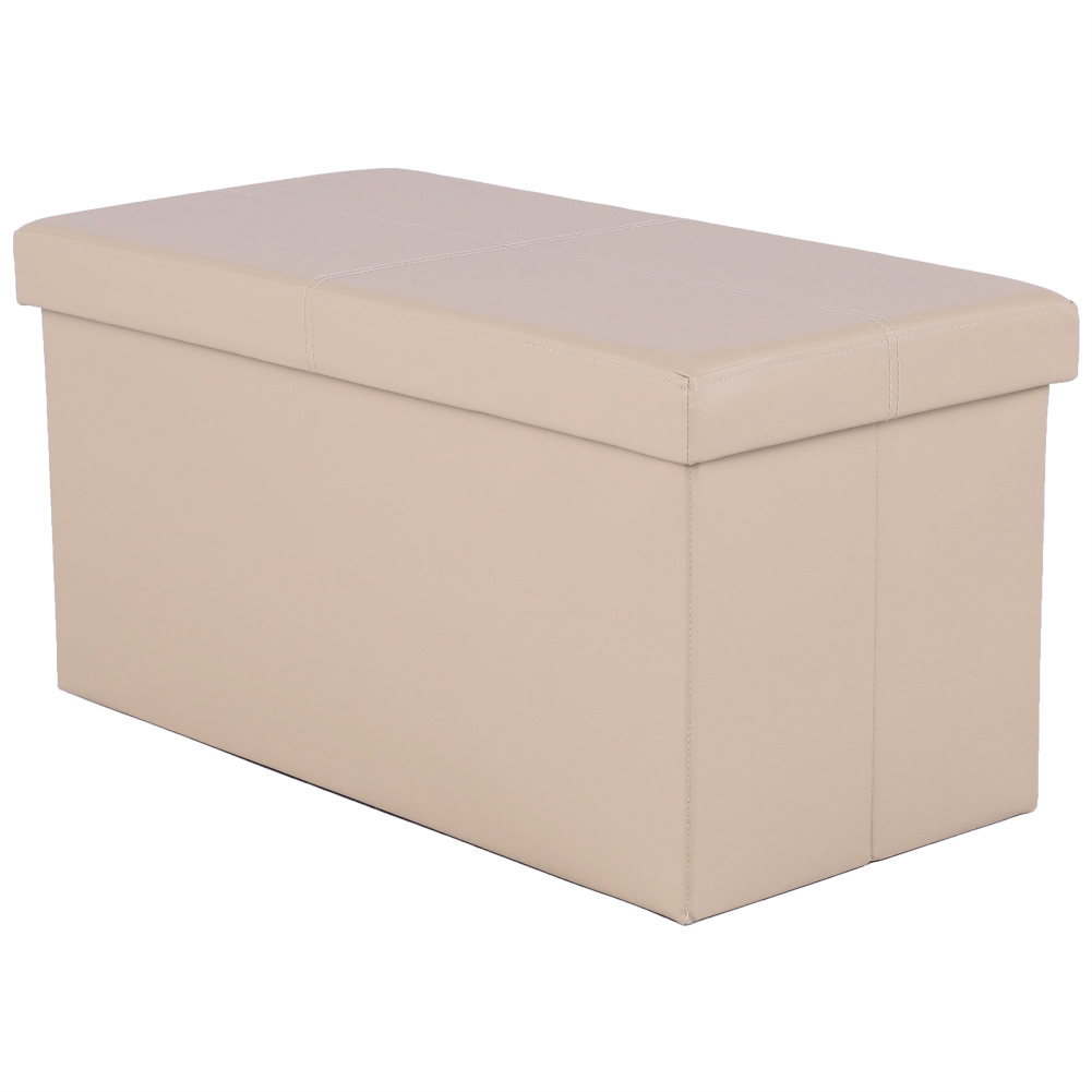 Taburet pliabil, piele eco maro, IMRA