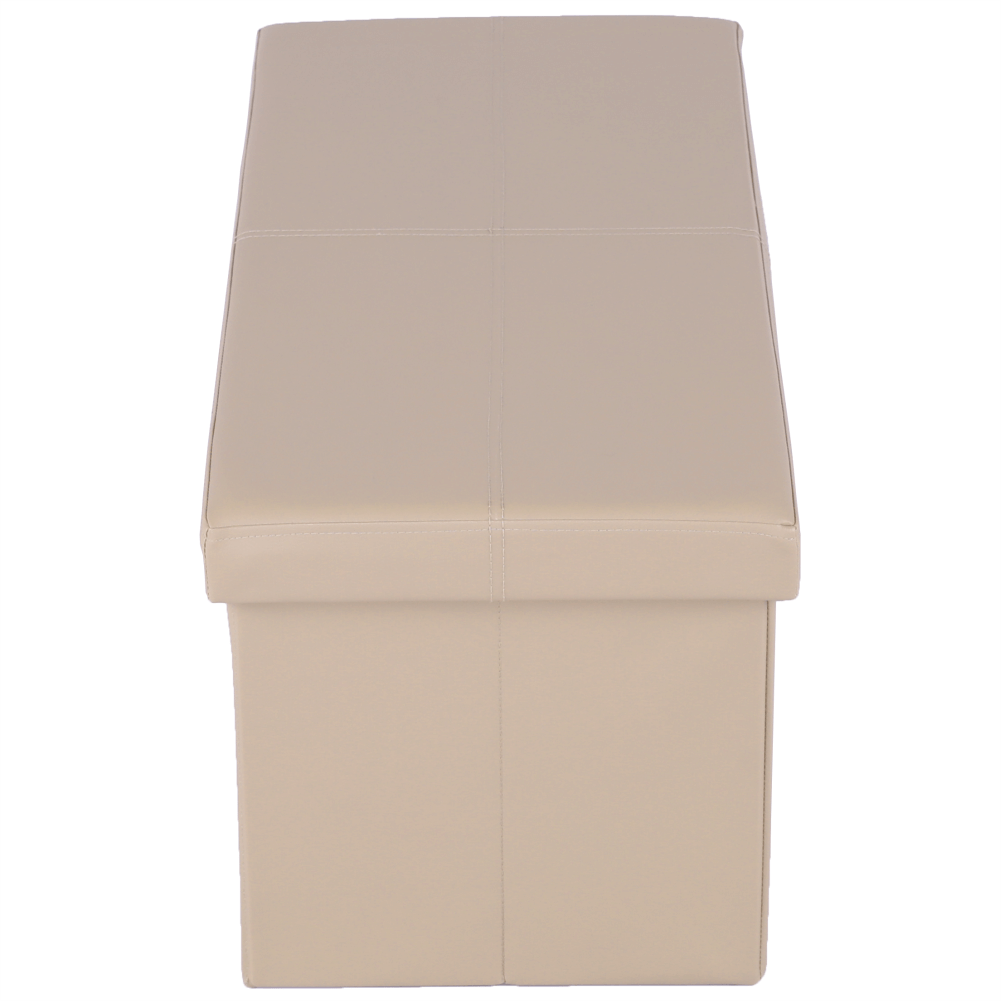 Taburet pliabil, piele eco maro, IMRA