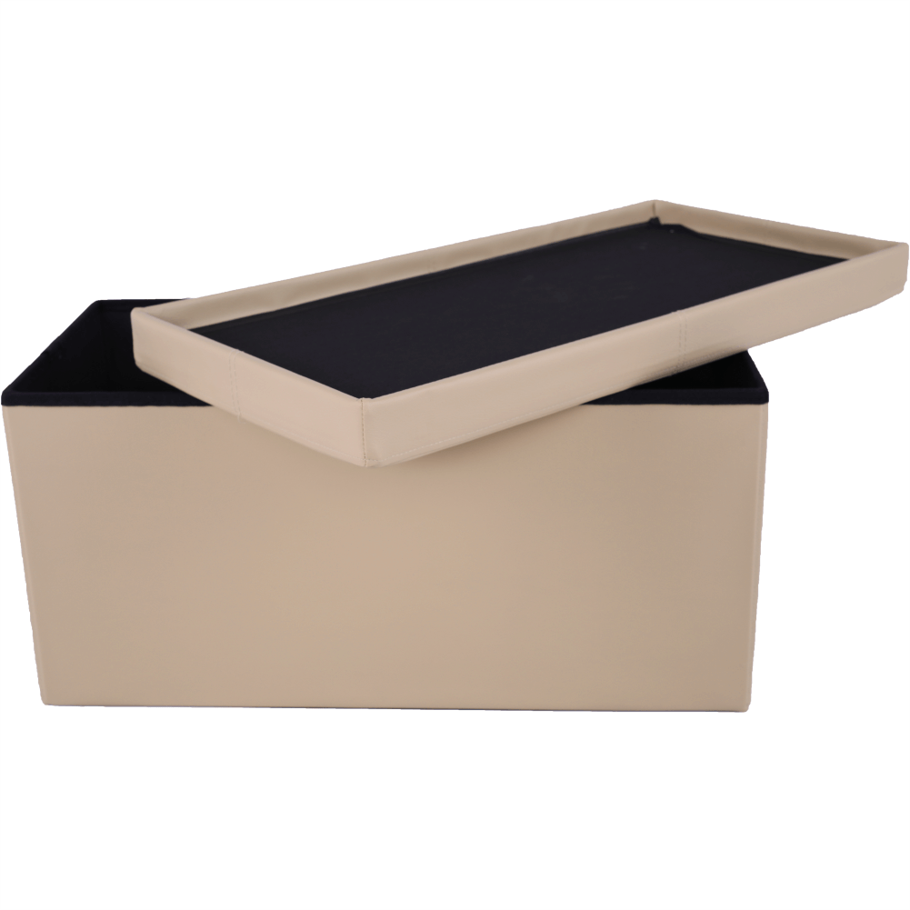 Taburet pliabil, piele eco maro, IMRA