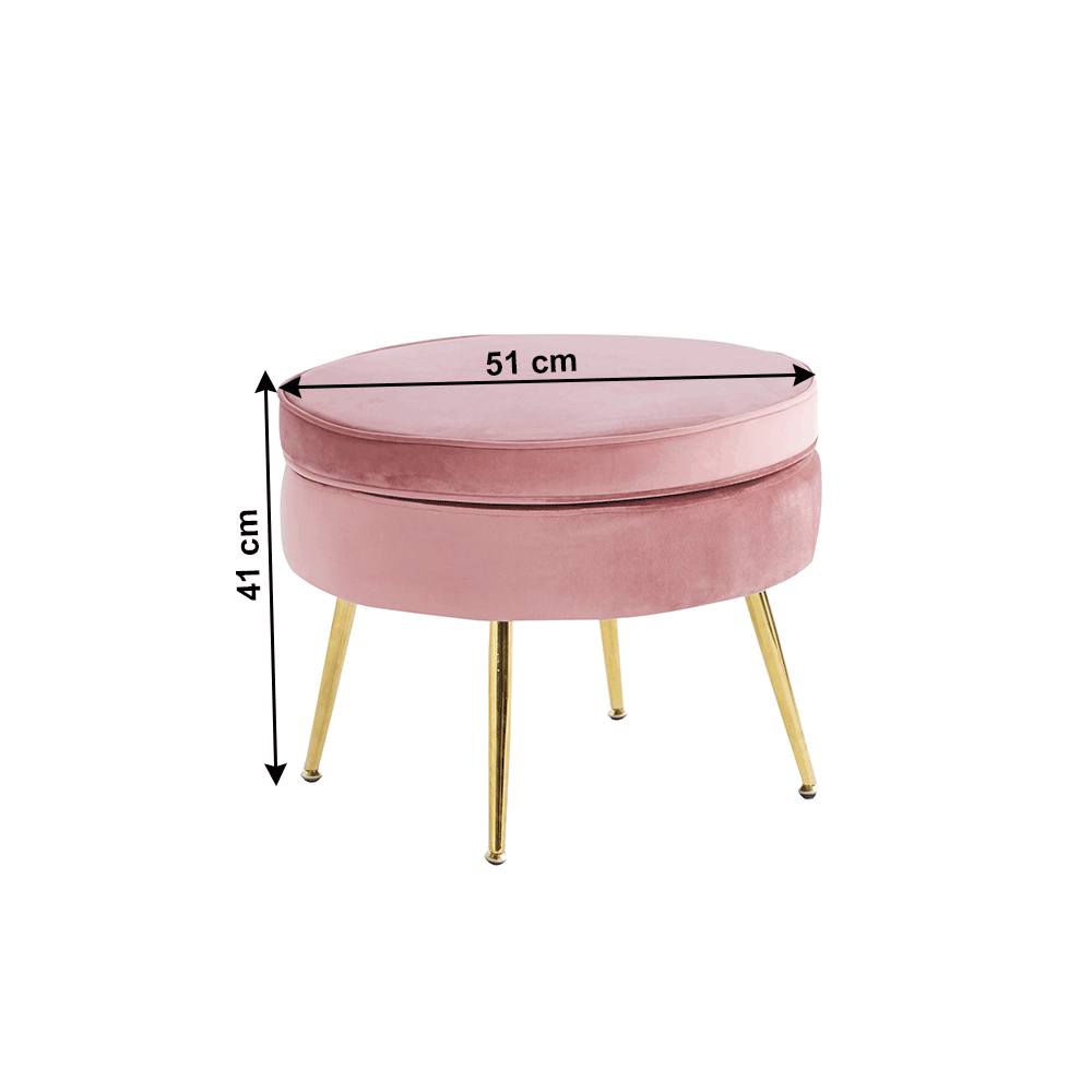 Scaun de lux, ţesătură de catifea roz / auriu cromat, Art-deco, NOBLIN TIP 1