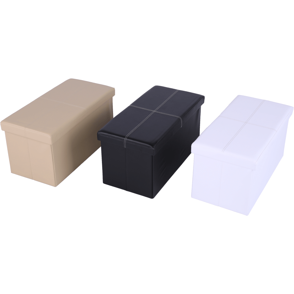Taburet pliabil, piele eco maro, IMRA