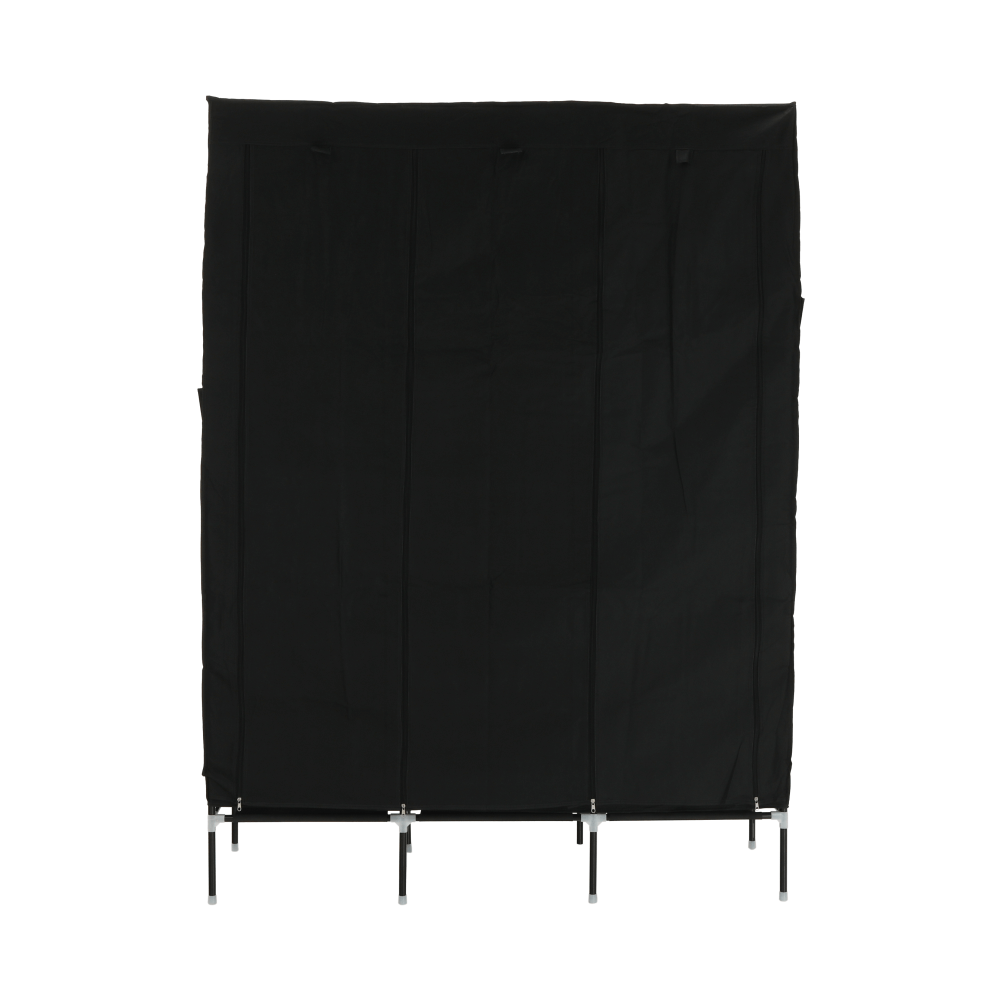 Organizator de garderobă, material textil/metal, negru, TARON VNW05