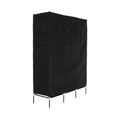 Organizator de garderobă, material textil/metal, negru, TARON VNW05