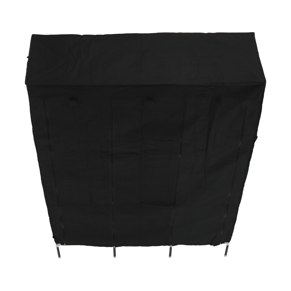 Organizator de garderobă, material textil/metal, negru, TARON VNW05