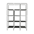 Organizator de garderobă, material textil/metal, negru, TARON VNW05