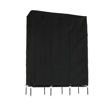 Organizator de garderobă, material textil/metal, negru, TARON VNW05