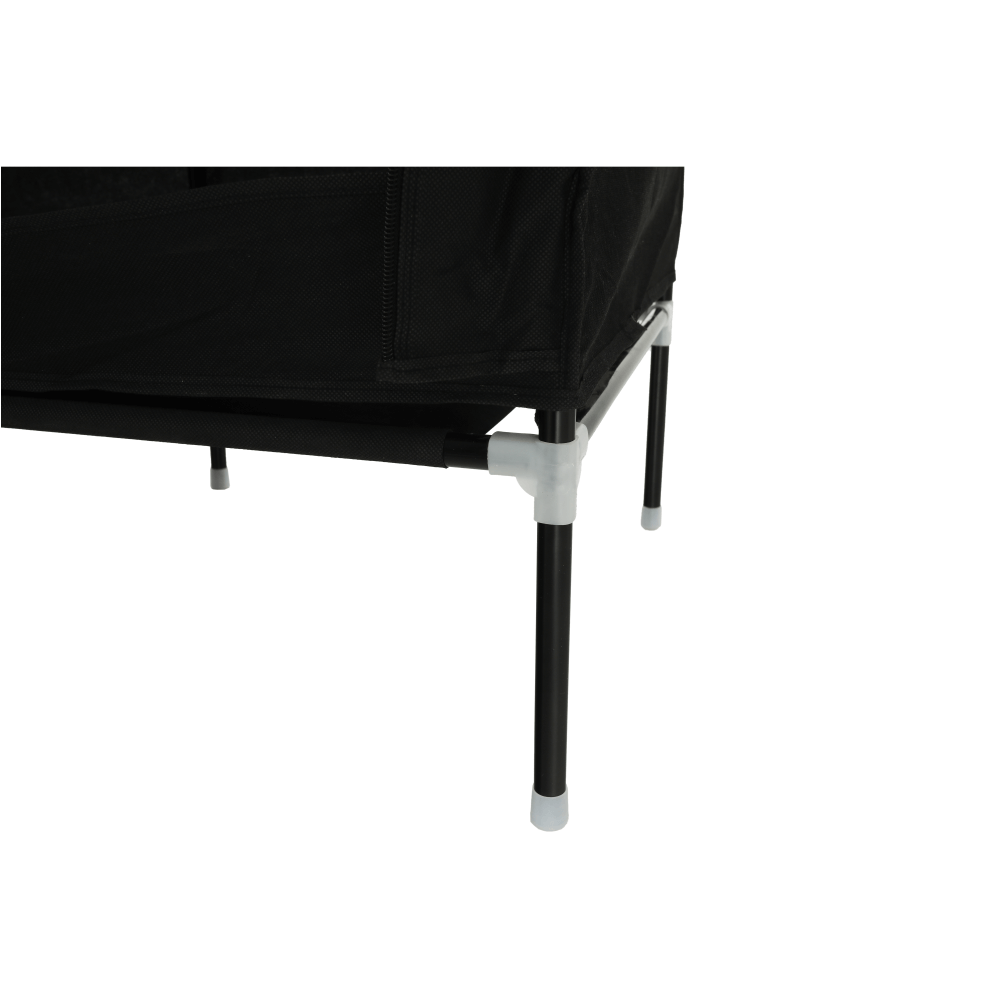 Organizator de garderobă, material textil/metal, negru, TARON VNW05