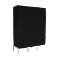 Organizator de garderobă, material textil/metal, negru, TARON VNW05