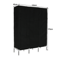 Organizator de garderobă, material textil/metal, negru, TARON VNW05