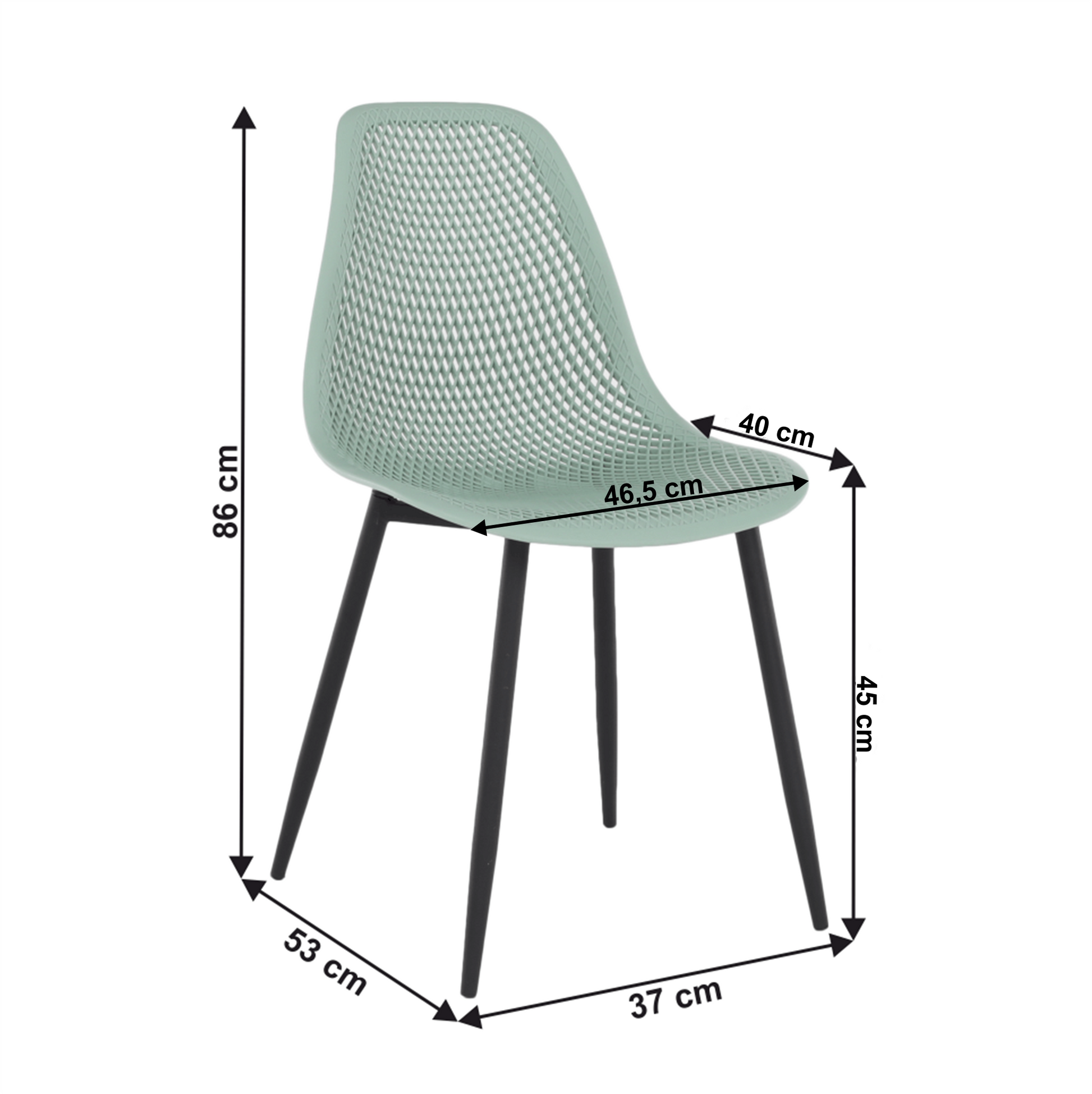 Scaun dining, verde/negru, TEGRA TYP 2