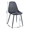 Scaun dining, negru, TEGRA TYP 2