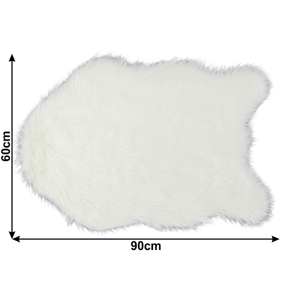 Blană artificială 60x90 cm, alb, EBONY TYP 1