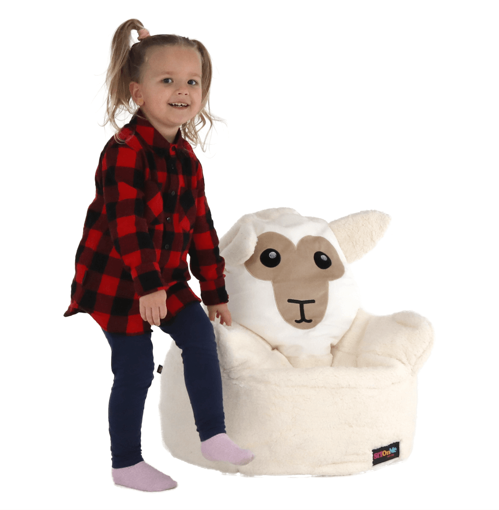 Fotoliu tip sac, material textil alb/smântână, BABY TIPUL 3