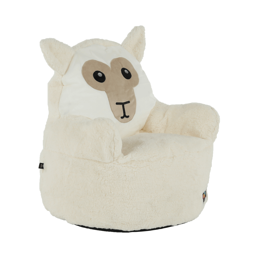 Fotoliu tip sac, material textil alb/smântână, BABY TIPUL 3