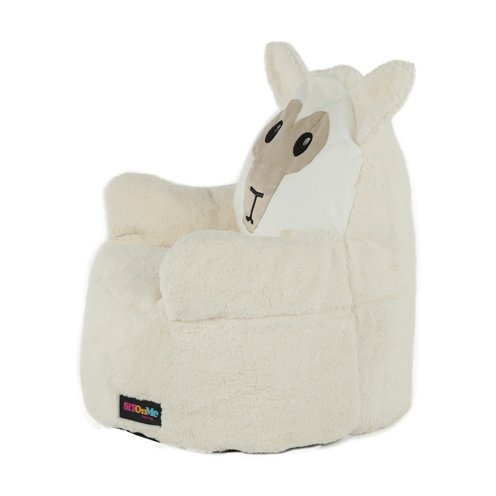 Fotoliu tip sac, material textil alb/smântână, BABY TIPUL 3