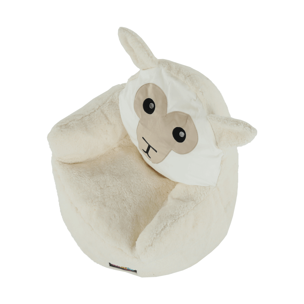 Fotoliu tip sac, material textil alb/smântână, BABY TIPUL 3