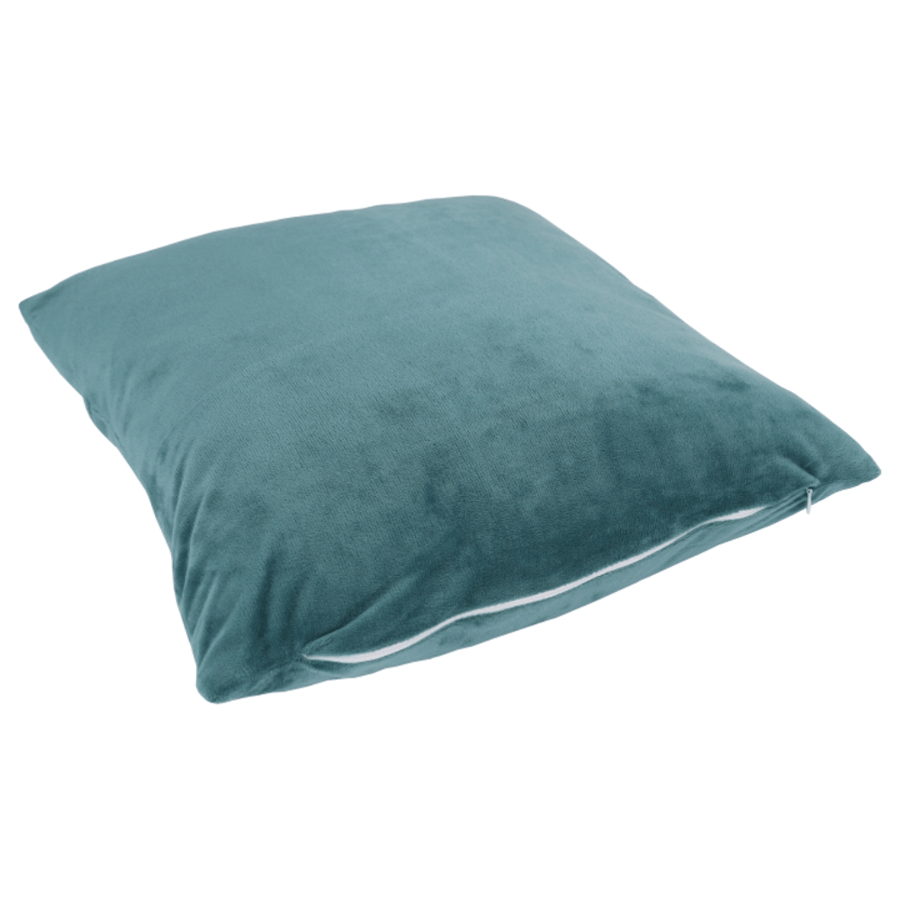 Pernă, material textil de catifea petrol, 60x60, OLAJA TIPUL 5