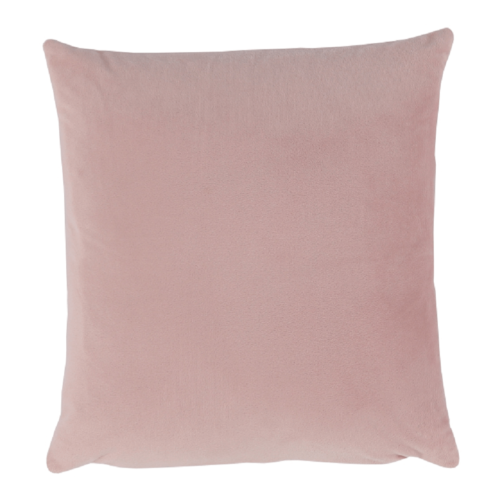 Pernă, material textil de catifea roz pudră, 60x60, OLAJA TIPUL 2