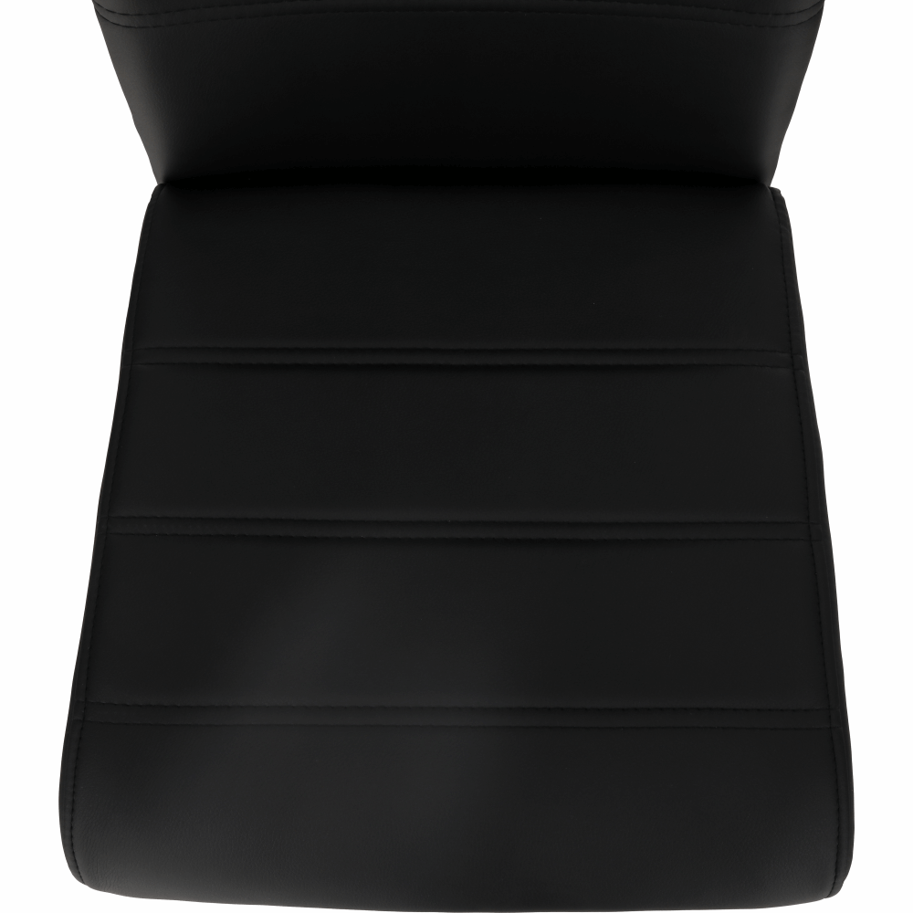 Scaun dining, negru / crom, VATENA