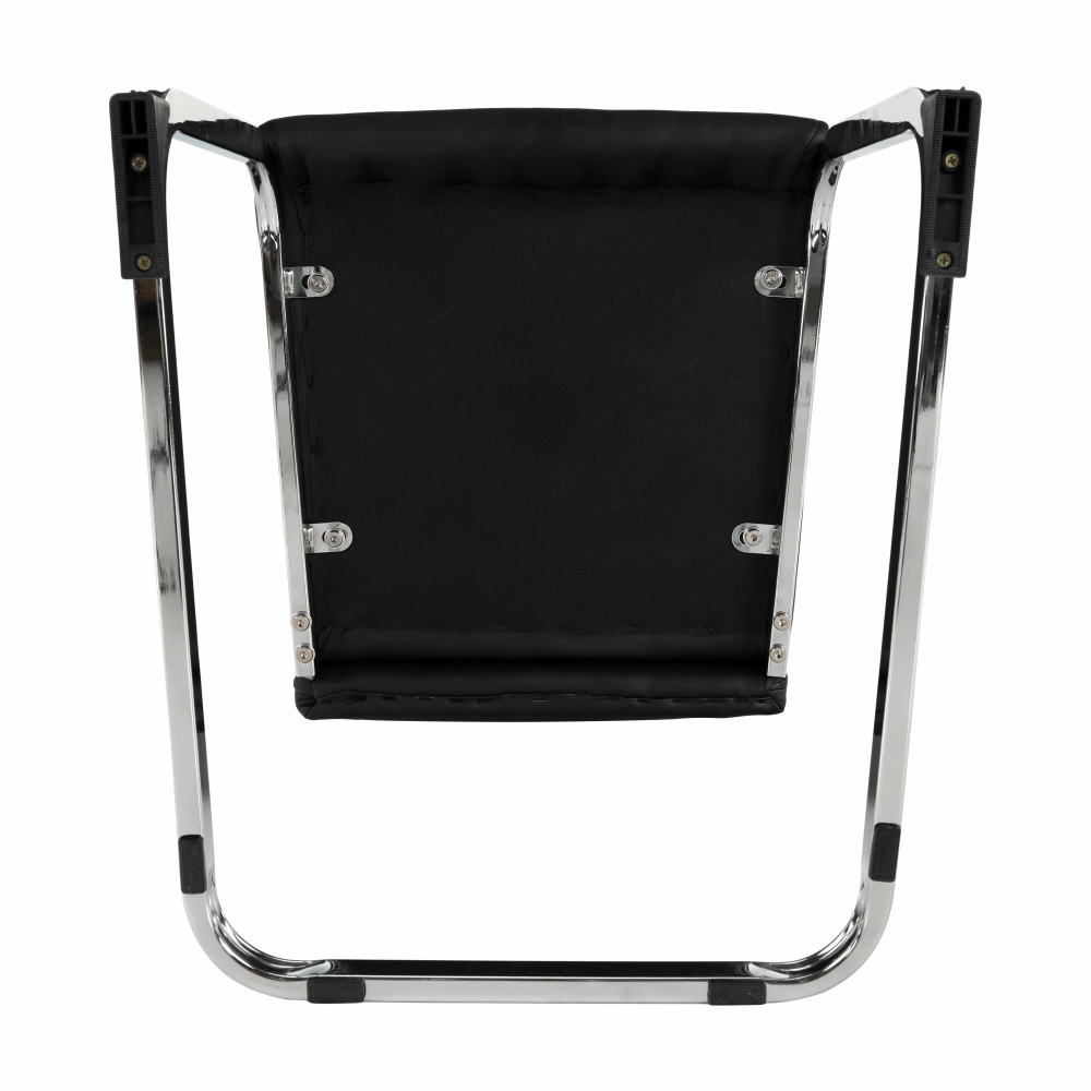 Scaun dining, negru / crom, VATENA