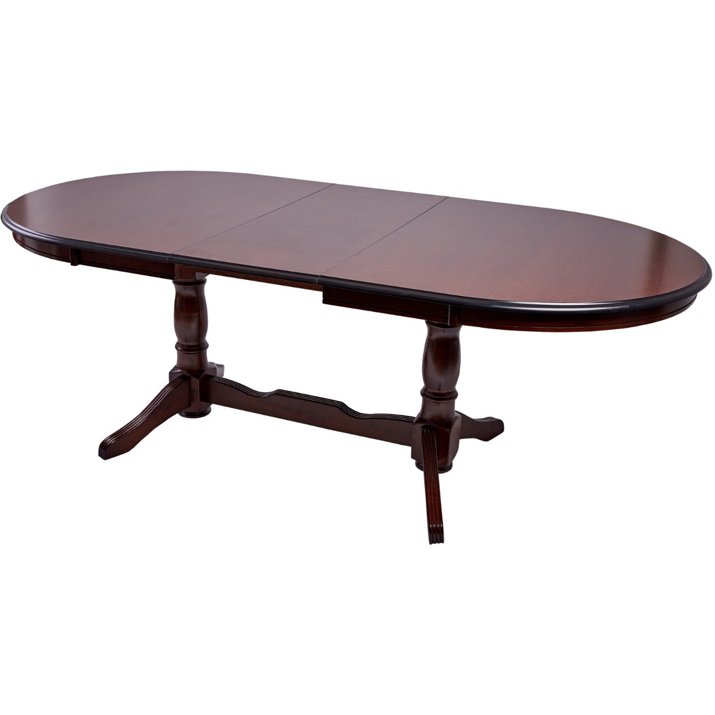 Masa extensibila Europa ovala lemn masiv 75 x 160/280 x 100 cm, wenge -8875