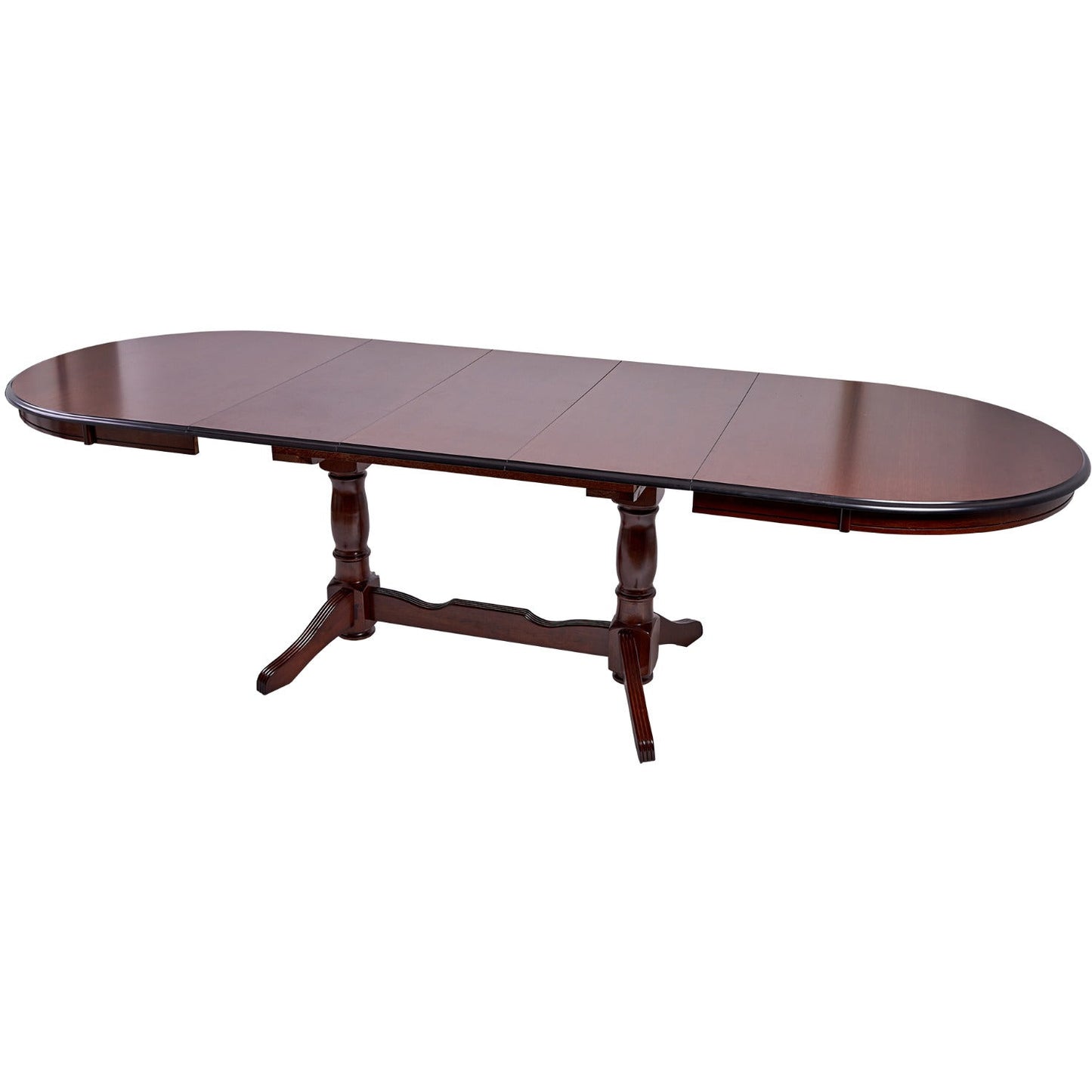 Masa extensibila Europa ovala lemn masiv 75 x 160/280 x 100 cm, wenge -0