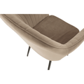 Fotoliu de design, catifea Velvet gri maroniu Taupe, ZIRKON