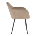 Fotoliu de design, catifea Velvet gri maroniu Taupe, ZIRKON