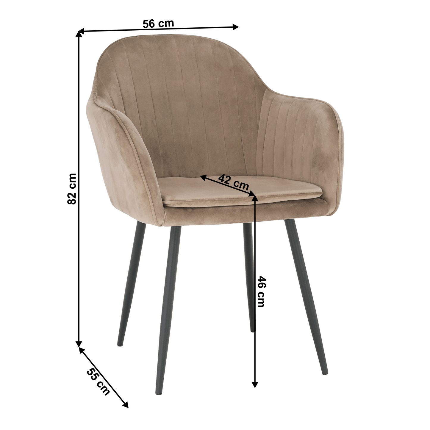 Fotoliu de design, catifea Velvet gri maroniu Taupe, ZIRKON