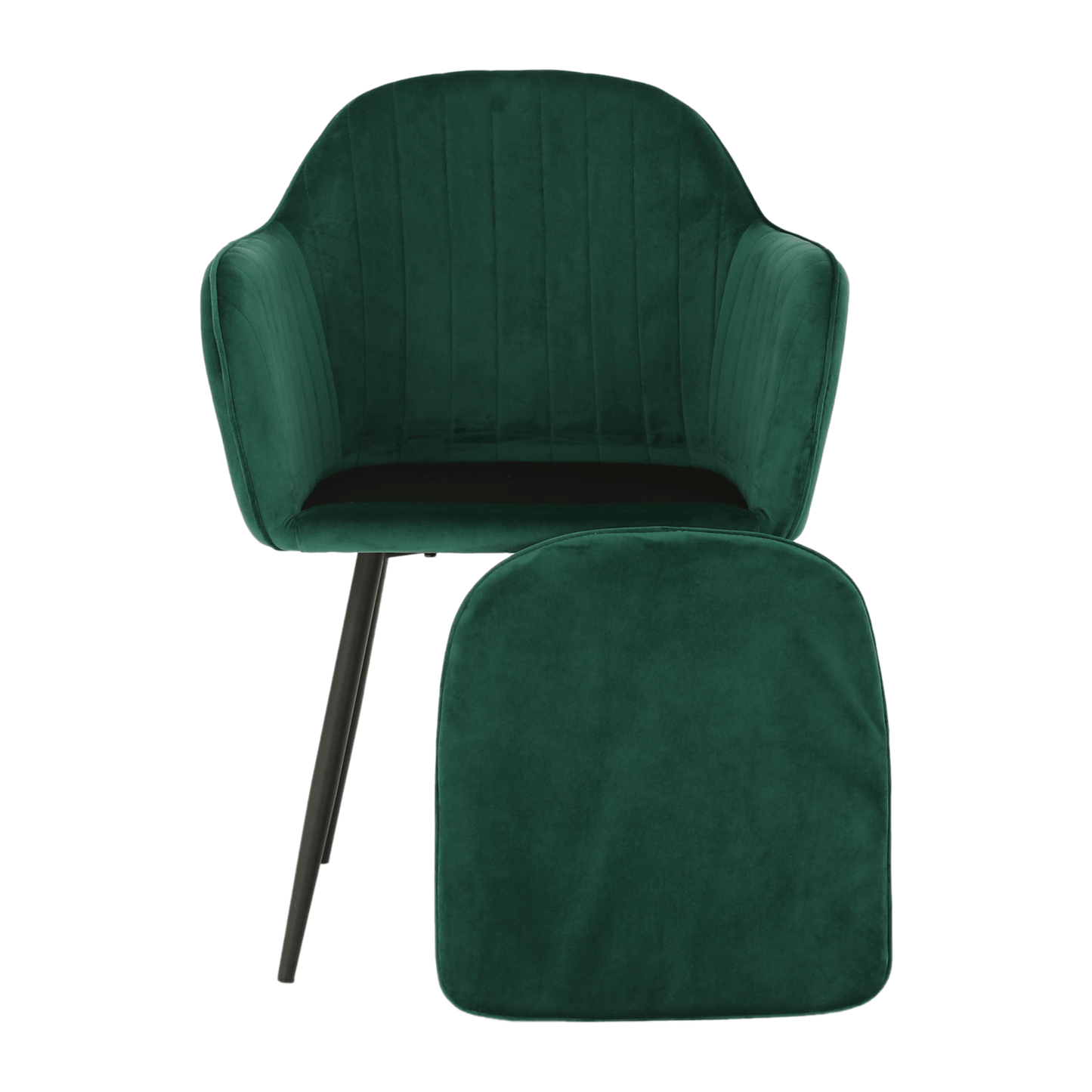 Fotoliu de design, catifea Velvet smarald, ZIRKON